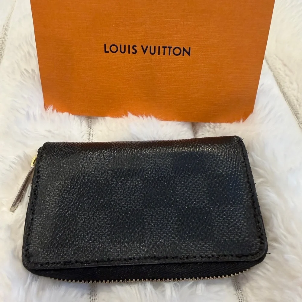LOUIS VUITTON Damier Graphite coin purse Wallet Case /card holder « Authentic